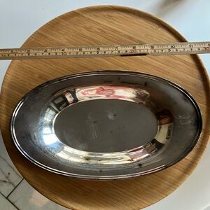 Vintage silver plate serving tray. 10 3/4” x 6 1/4”